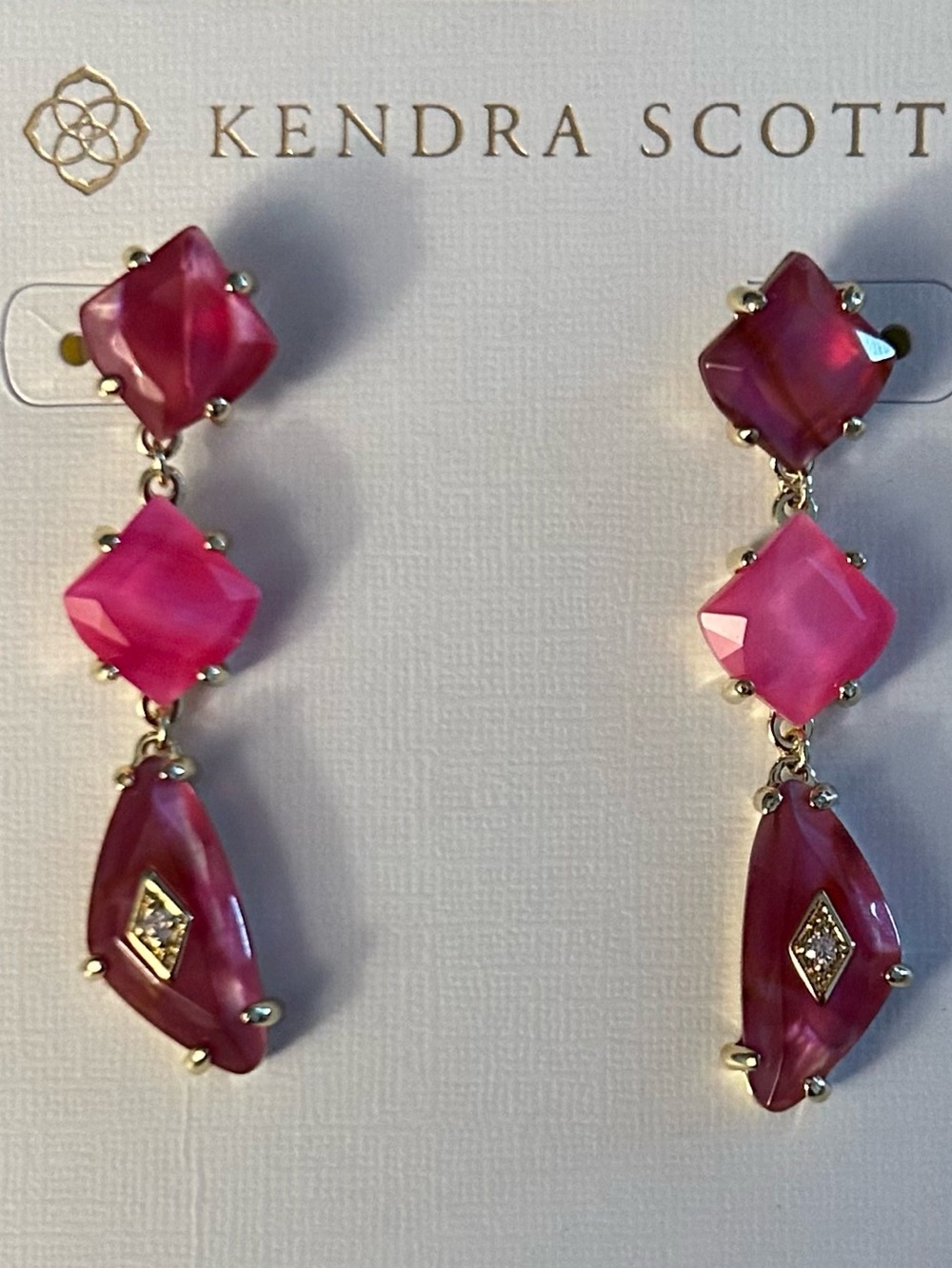 Kendra Scott Bianca Gold Linear Earrings - Picture 10 of 11